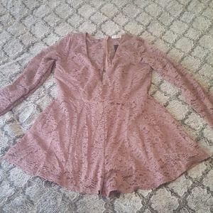 Fashion Nova Curve lacy purple romper